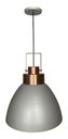 Ver imagem 1 de Lustre Pendente Utron King Estilo Industrial Alumínio 40cm - Cinza/cobre Duo Color