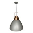Ver imagem 1 de Lustre Pendente Utron King Estilo Industrial Alumínio 40cm - Cinza/cobre Duo Color
