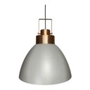 Ver imagem 4 de Lustre Pendente Utron King Estilo Industrial Alumínio 40cm - Cinza/cobre Duo Color