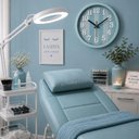 Ver imagem 2 de Relogio de Parede Azul Moderno 30cm Estilo Madeira Visor Vidro Decorativo Casa Quarto Escritorio Con