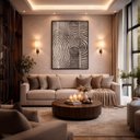 Ver imagem 3 de Quadro Canvas Linhas da Terra 70x50cm Mold Branca