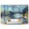 Papel De Parede Lago Ponte Reflexo Água 3D Nlk134 - 1
