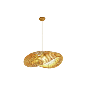 Luminária Pendente Rústica 76cm Bambu Grande Artesanal
