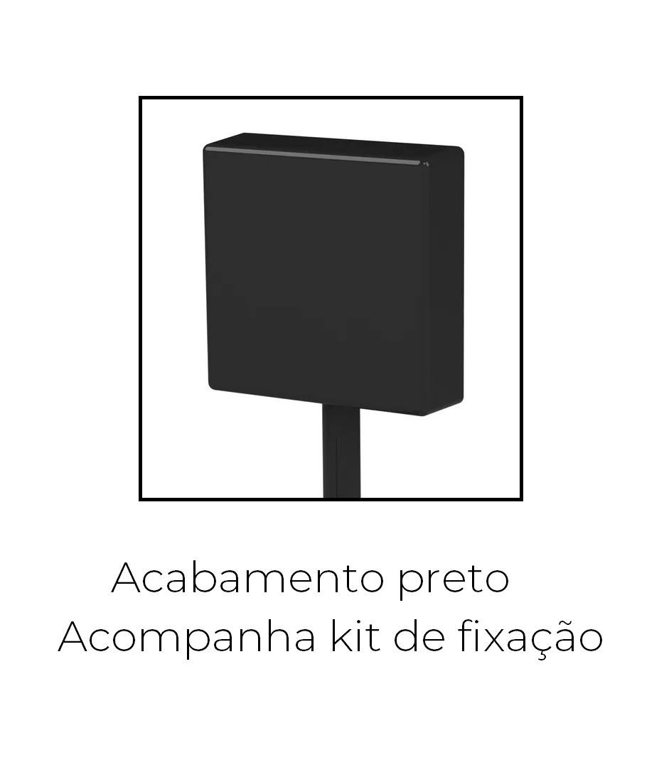 Kit 3 Gancho De Parede Preto Future Metal Toalheiro Banheiro - 5