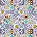 Ver imagem 1 de Papel de Parede Azulejo Tons Lilás Adesivo Lavatório Cozinha