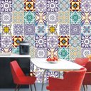 Ver imagem 3 de Papel de Parede Azulejo Tons Lilás Adesivo Lavatório Cozinha