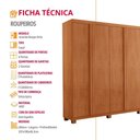 Ver imagem 7 de Guarda Roupa Casal Ortiz Mdf 6 Portas e 2 Gavetas com Pés Moderna Mobília