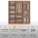 Ver imagem 6 de Guarda Roupa Casal Ortiz Mdf 6 Portas e 2 Gavetas com Pés Moderna Mobília