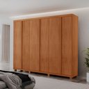 Ver imagem 1 de Guarda Roupa Casal Ortiz Mdf 6 Portas e 2 Gavetas com Pés Moderna Mobília