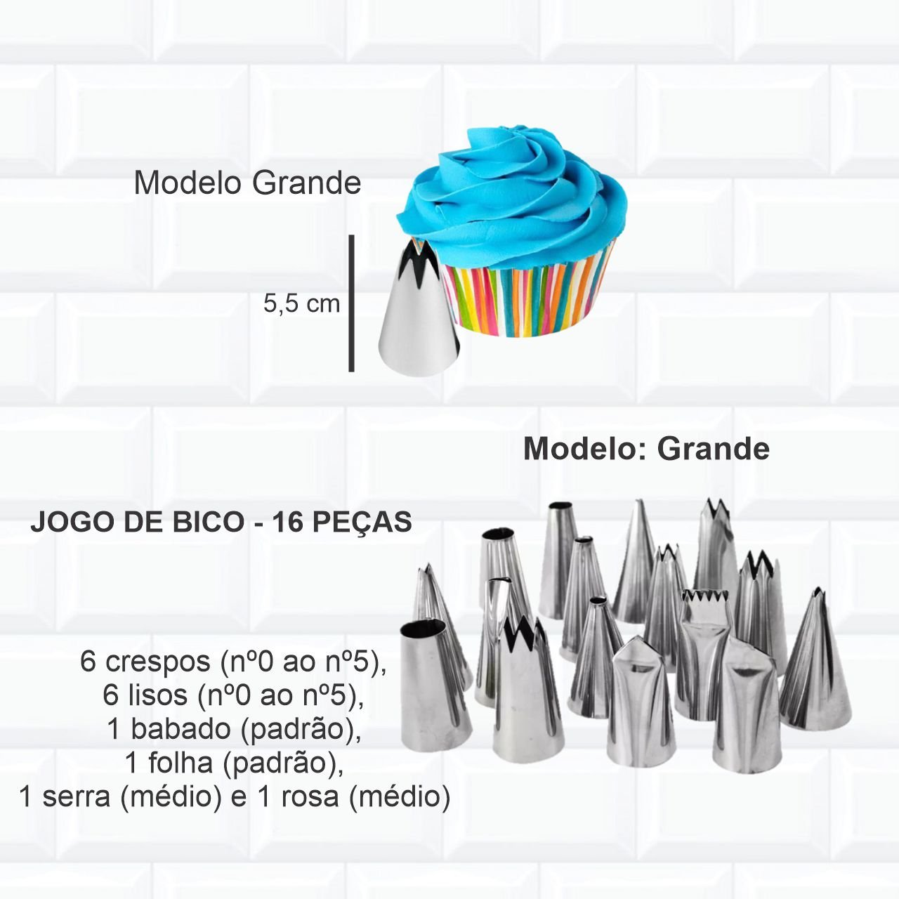 Kit Confeitaria Profissional Bombinha Bailarina Bico Espátul - 4