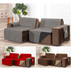 Protetor de sofá retratil matelado tamanho grande 4 e 5 lugares 2,2m cinza preto