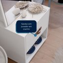 Ver imagem 4 de Toucador com Espelho para Quarto - Branco - Mod.3041 Cor:branco