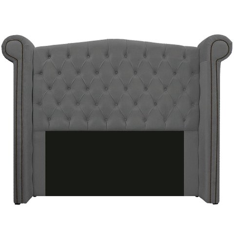 Cabeceira Estofada Veneza 195cm Suede Cinza