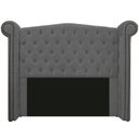 Ver imagem 1 de Cabeceira Estofada Veneza 195cm Suede Cinza