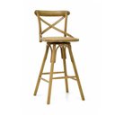 Ver imagem 4 de Banquetas Giratórias Paris em Madeira Maciça - 2 Banquetas