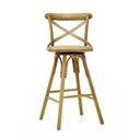 Ver imagem 2 de Banquetas Giratórias Paris em Madeira Maciça - 2 Banquetas