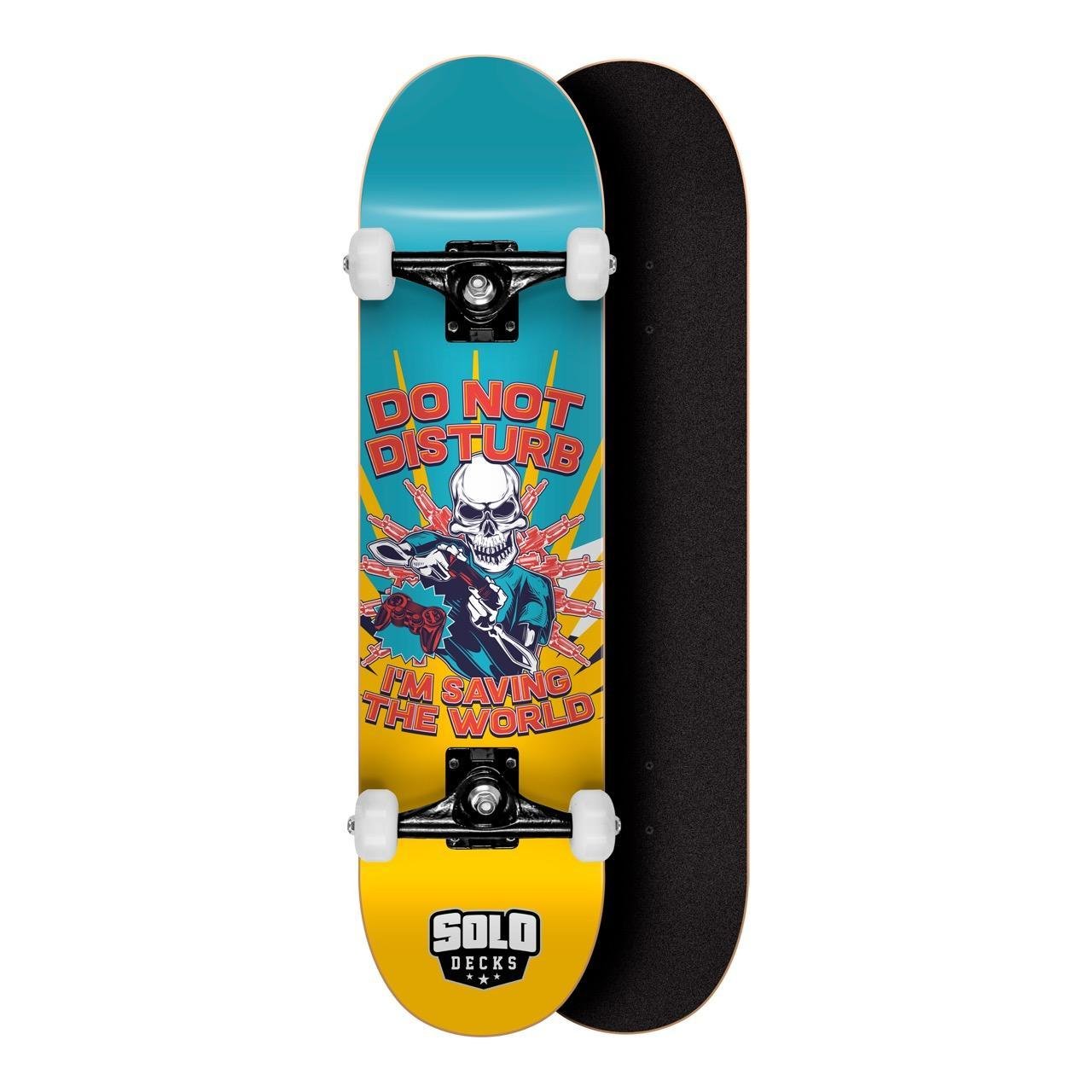 Skate Montado Profissional Solo Decks Serie Music Amarelo Ga