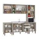 Ver imagem 2 de Cozinha Modulada Completa New 240x214 Cm Balcão Pia Armário Aéreo Nicho Forno Mdp Legno - Clicklar