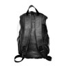 Mochila Masculina de Couro Grande Cor Preto com Faixa Branca - 3