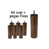 Kit de 7 Pé Fixos Cama Box Amadeirado - 2