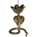 Ver imagem 3 de Porta Incensos Cobra NAJA em Latão Artesanal Inacabavél SAT Cobra NAJA Dourada