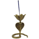 Ver imagem 5 de Porta Incensos Cobra NAJA em Latão Artesanal Inacabavél SAT Cobra NAJA Dourada