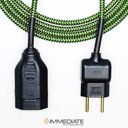 Ver imagem 2 de Extensão Elétrica 2 Metros Pp 2x0,75mm Revestido Verde/dourado Cabos Immediate