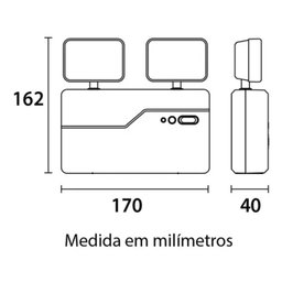 Bloco Autônomo de Emergência 8w 1200 Lumens - 4