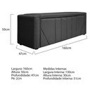 Ver imagem 2 de Kit Cabeceira E Calçadeira Queen 160cm Linho Cinza Escuro