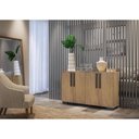 Ver imagem 6 de Aparador Buffet 4 Portas Com Pés Quadrados Viena V3607 Rustic/Preto Rustic/Preto