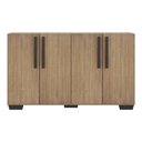 Ver imagem 7 de Aparador Buffet 4 Portas Com Pés Quadrados Viena V3607 Rustic/Preto Rustic/Preto