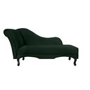 Ver imagem 1 de Recamier Decorativo Divã Olivia Suede Verde Pés Madeira Ms Decor