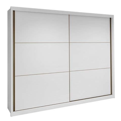 Guarda Roupa Easy Max 2 Portas S Espelhos e Pés Branco Lopas