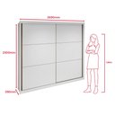 Ver imagem 7 de Guarda Roupa Easy Max 2 Portas S Espelhos e Pés Branco Lopas