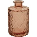 Ver imagem 1 de Vaso Garrafa Decorativo de Vidro Rosa 11x7x7cm Enfeite Sala Mesa Estante Flores