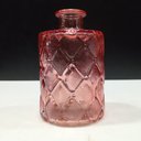 Ver imagem 4 de Vaso Garrafa Decorativo de Vidro Rosa 11x7x7cm Enfeite Sala Mesa Estante Flores