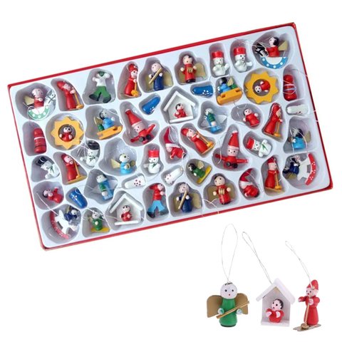 Enfeite de Natal Madeira Arvore Natalina Pigente Boneco Decoraçao Festa Fim de Ano Ornamentaçao Even