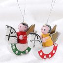 Ver imagem 3 de Enfeite de Natal Madeira Arvore Natalina Pigente Boneco Decoraçao Festa Fim de Ano Ornamentaçao Even