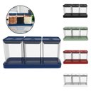 Ver imagem 2 de Kit 3 Potes Herméticos Organizador Alimentos Plástico Trava