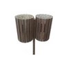 Lixeira Madeira Plástica Maciça Marrom Dupla 80 Litros Redonda 100% Reciclada 1,5m / Lc-24dc Lanci M - 1