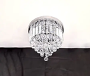Ver imagem 2 de Lustre Redondo Chuva Cristais Retangulos Legitimos K9 30cm