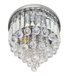 Lustre Redondo Chuva Cristais Retangulos Legitimos K9 30cm - 6