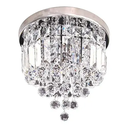 Ver imagem 3 de Lustre Redondo Chuva Cristais Retangulos Legitimos K9 30cm