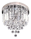 Ver imagem 3 de Lustre Redondo Chuva Cristais Retangulos Legitimos K9 30cm