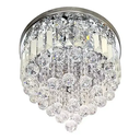 Ver imagem 1 de Lustre Redondo Chuva Cristais Retangulos Legitimos K9 30cm