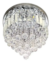 Ver imagem 1 de Lustre Redondo Chuva Cristais Retangulos Legitimos K9 30cm