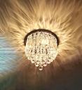 Ver imagem 5 de Lustre Redondo Chuva Cristais Retangulos Legitimos K9 30cm