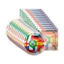 Ver imagem 3 de Kit Sousplat + Guardanapo Copa Bandeiras - 12 Peças - com Base