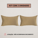 Ver imagem 4 de Kit 2 Capa Almofada Veludo Lisa 35 X 35 Ziper - Chocolate