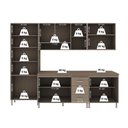 Ver imagem 5 de Armário de Cozinha Modulada Completa Paris 13 Portas 3 Gavetas MDF-MDP 260cm Nogal-Salinas Fidelita
